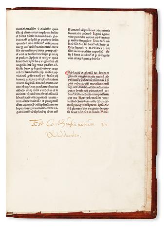 INCUNABULA  BERCHORIUS, PETRUS.  Liber Bibliae moralis.  1477